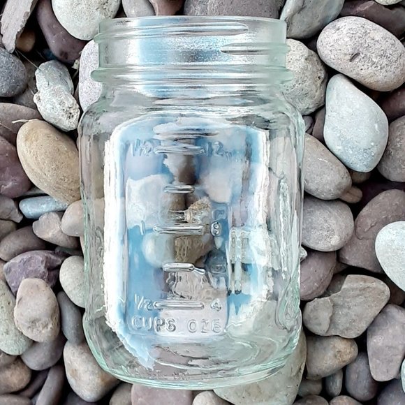 Harvest Time Pint Jar Vintage Haystack Fall Thanksgiving Glass Storage Decor - Picture 6 of 9